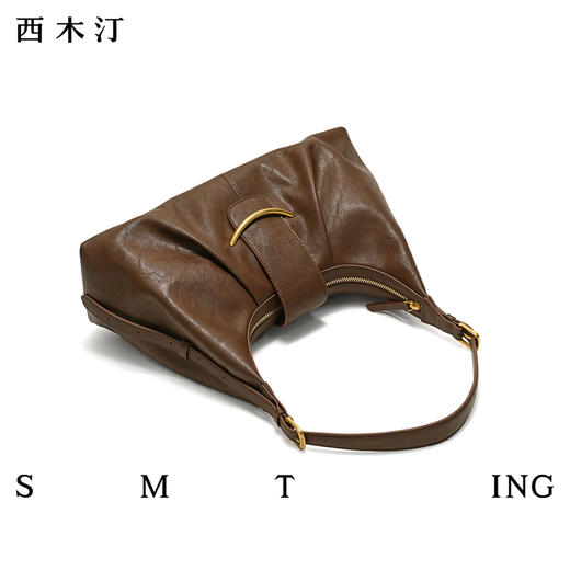 【种草好物馆专属】西木汀 摩天轮 精致腋下包2025新款斜挎包女慵懒松弛感单肩包9615 商品图4