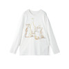 谜底中长款T恤长袖2025年冬季新品磨毛银线绣花斜开衩女254MT1603 商品缩略图4