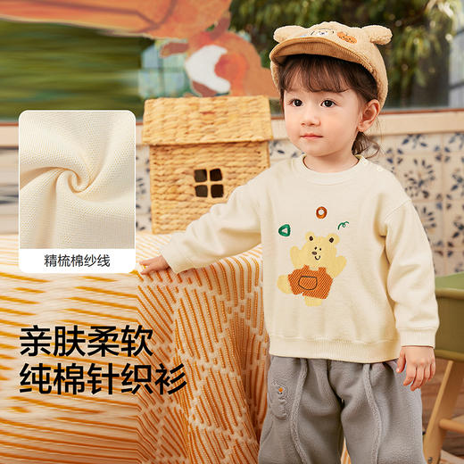 【爆品主推】巴拉巴拉童装儿童毛衫宝宝针织衫男童女童内搭纯棉2025冬新款卡通 商品图3