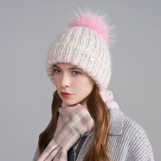 *【卡蒙】帽子针织帽女防风防寒保暖登山户外大头围2025新款毛线帽女KM-9567 商品图2