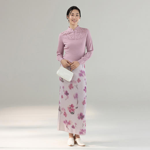 【林栖设计小店】【手工钩花】（现货）绵羊毛毛织上衣云肩国风2025秋冬新款毛衣女1954067 商品图2