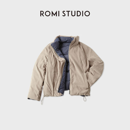 ROMISTUDIO白鹅绒正反两穿牛仔-灯芯绒正反两穿秋冬鹅绒服RWCWW86391 商品图2