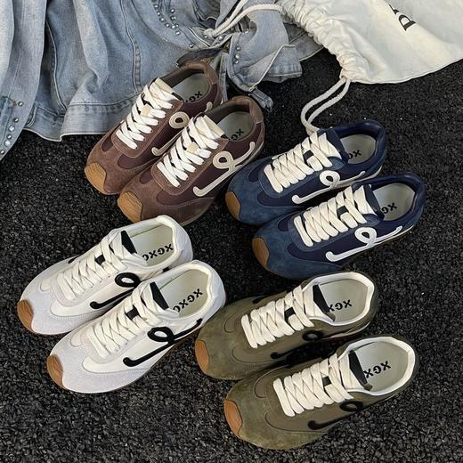 【XGXC】拼色百搭潮流真皮阿甘鞋增高显瘦德训鞋XG2619-1 商品图3