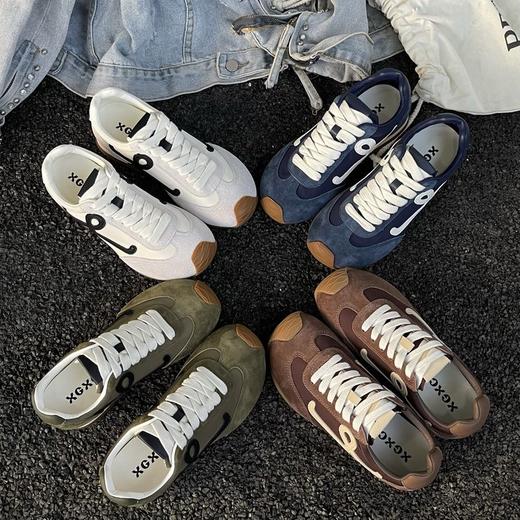 【XGXC】拼色百搭潮流真皮阿甘鞋增高显瘦德训鞋XG2619-1 商品图2