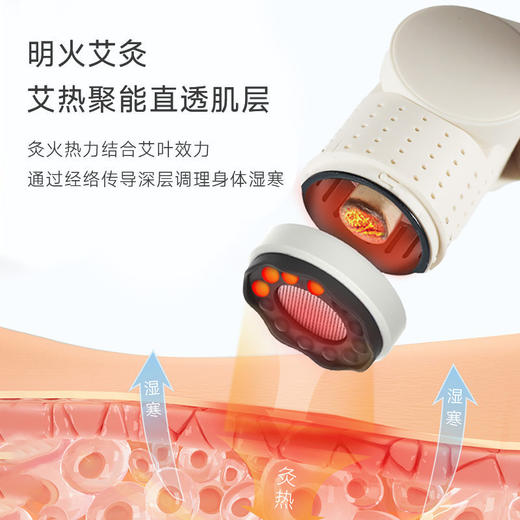 【健康新宠】砭石+艾灸双效合一 随身温灸神器 舒缓疲劳 活血养身 四季可用 刮痧+熏蒸全搞定 养生多场景适用 商品图2