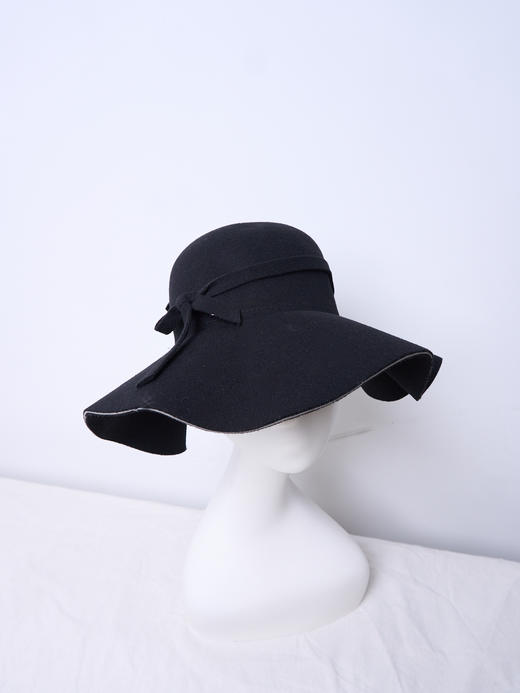 HJ6M01 - 漆黑色帽子 - 商品图0