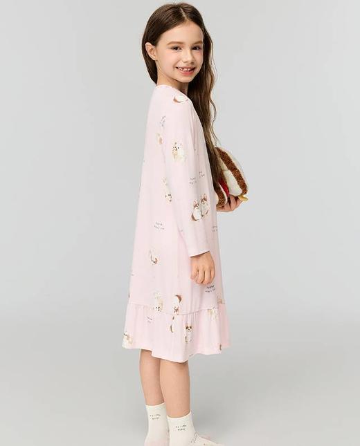 【云粉节】8楼爱慕儿童Aimer Kids女孩奶皮幸运好朋友长袖睡裙AK144J471，吊牌价429元 商品图3