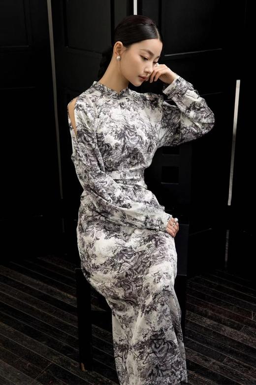 ANSUABEL 复古国风水墨画连衣裙 18832 商品图2