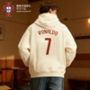 【官方正版】葡萄牙国家队 | 米色帽衫C罗印号连帽卫衣男女同款 商品缩略图1