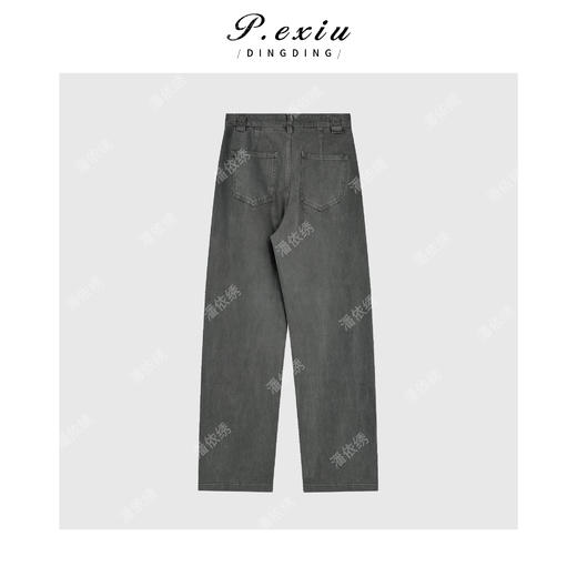 03-2潘依绣丁丁宠粉PanYiXiu/潘依绣天丝重工成衣染复古水洗小弯刀牛仔裤 S88102 商品图2