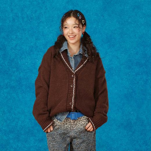 KT线条拼接慵懒感毛衣-纪念日百货门店同款166444613 商品图0