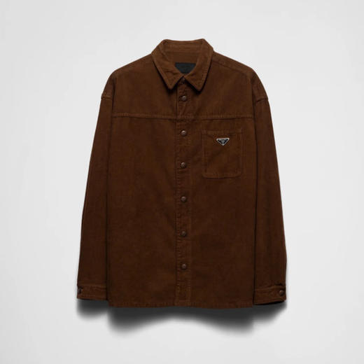 PD-C 棕色灯芯绒衬衫外套 商品图0