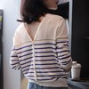 天丝干爽两面穿条纹V领衫｜正反两穿秒变两种风格 商品缩略图2