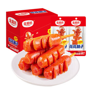 金磨坊花花肠香辣味 20g*20包/盒热狗火腿肠香肠休闲零食小烤肠露营烧烤 商品图2