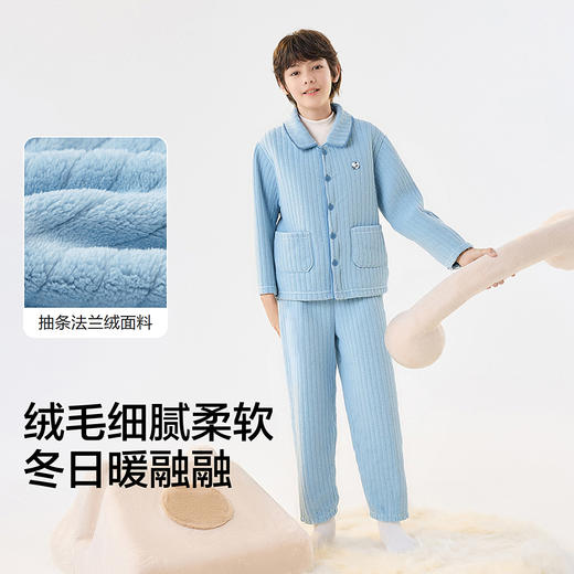 巴拉巴拉balaOne儿童家居服套装2025冬季法兰绒男女童睡衣可外出 商品图3