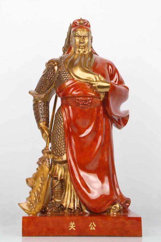 宇达青铜全铜摆件《关公》铜工艺品 关公礼品  家居装饰摆件 商品图2