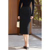 米思阳2026春季新款法式小香风黑色显瘦高级感高腰直筒半身裙女4770 商品缩略图1