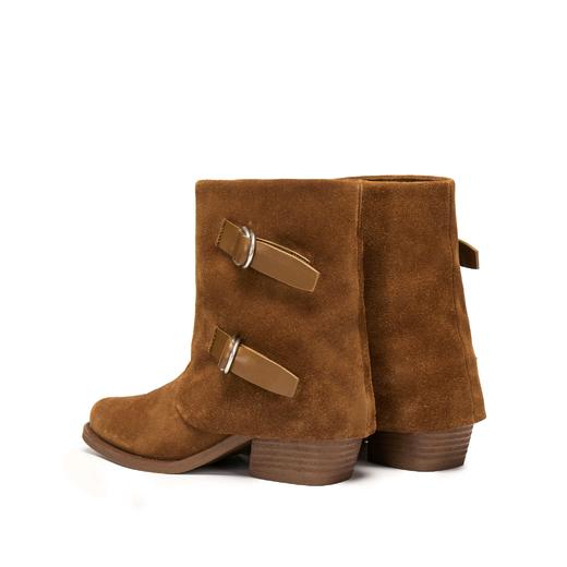 【云粉节】【思加图】BF楼思加图2025新款棕色复古西部靴牛仔靴中靴时装靴通勤女靴H2556, 吊牌价2290，活动价1598 商品图4