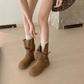 直接解锁搭配公式【honeyGIRL复古西部堆堆靴】美拉德色系高级洋气 简洁又有浓浓的复古腔调 穿上酷飒甜美还显腿长 人脚一双都不为过