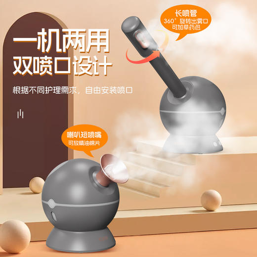 金稻蒸脸器纳米蒸汽喷雾机大喷雾面部家用美容仪器冷热双喷加湿器 商品图0