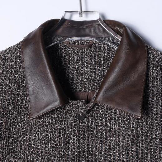 5574SDSA男士秋冬新款痞帅男装港风复古拼接撞色翻领夹克时尚百搭外套 商品图2