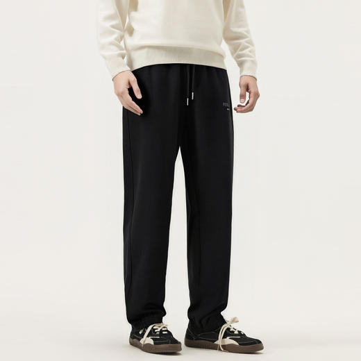 gxg.jeans男装冬季热卖黑色收口针织长裤简约好搭休闲裤J24X024103 商品图1