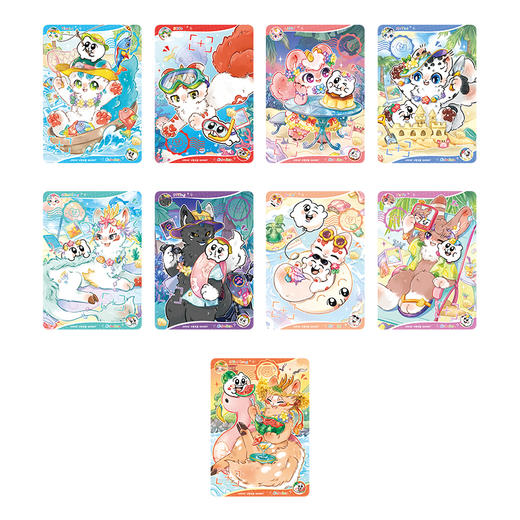 《非人哉官方店》有兽焉X奇米蛋联名福瑞乐园透卡盲盒冷烫贝壳光卡牌 商品图4