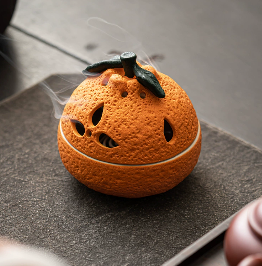 米马杂货 室内陶瓷香薰炉 大吉大利盘香炉 漂亮的小摆件