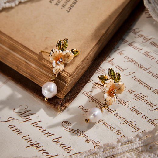 Manreya玛芮雅“棠露坠花”虎眼石珍珠项链、耳饰|虎眼石，珍珠，贝母 商品图8