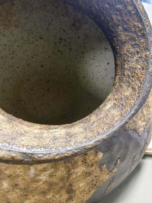 米马杂货 复古陶瓷花瓶 粗陶瓶摆件 单色釉瓷 宽体瓶 商品图4