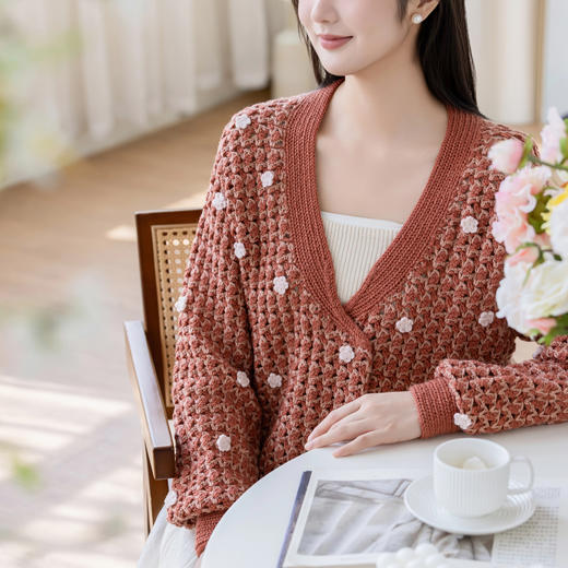 苏苏姐家久久开衫手工diy钩针编织衣服羊毛线毛线团毛衣材料包 商品图3