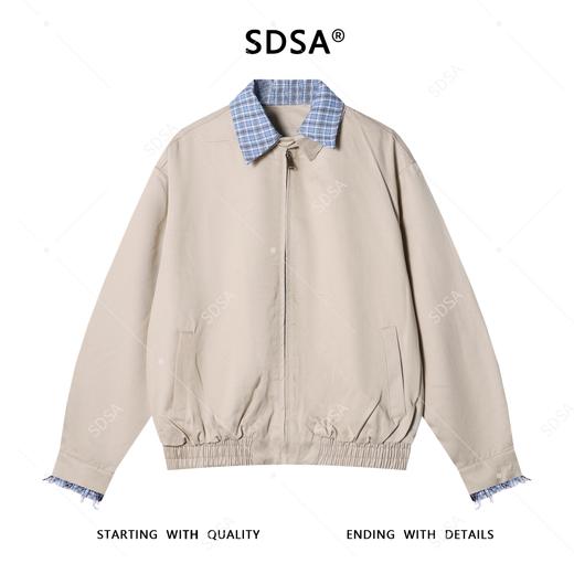 JK02SDSA男士秋冬新款痞帅男装韩版格子拼接翻领夹克百搭时尚开衫外套 商品图1