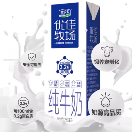 君乐宝 优佳牧场纯牛奶250ml*12 3箱 商品图2