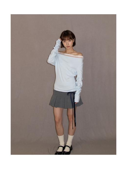 Kaiy Xiao 魔法系列 纯色花边后背系带长袖 商品图3