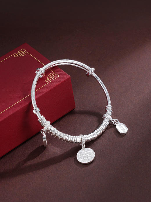 子佩集S999银【招财如意】手镯【TC0501605】纯银蝴蝶结如意吉祥招财纳福2509 商品图2