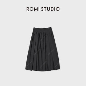 ROMI STUDIO“日式复古”全棉盐缩柔软蓬纸质纹理半身裙 RWCAX66443