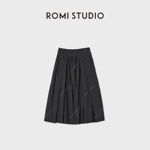 ROMI STUDIO“日式复古”全棉盐缩柔软蓬纸质纹理半身裙 RWCAX66443 商品图0