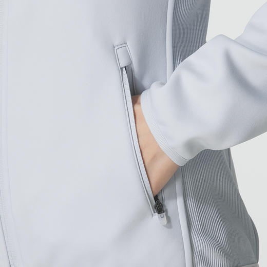 安德玛团队 女款灰色 针织连帽夹克外套 商品图3