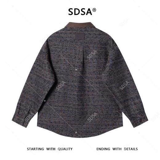 12480SDSA男士秋冬新款痞帅男装潮牌撞色提花口袋翻领长袖衬衫宽松百搭 商品图5