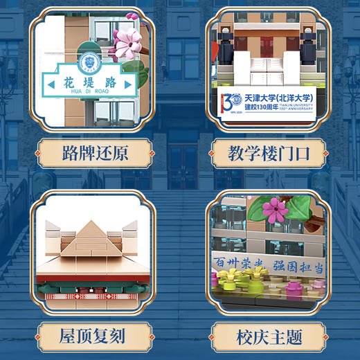 天大地标-第九教学楼积木摆件 商品图3
