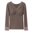 【养肤速暖❗蚕丝贴片性感V领打底衣】奢华羊毛+桑蚕丝=舒适，温感渐变细心呵护，上衣女固定杯垫不跑杯保暖长袖蚕丝罩里QQ 商品缩略图8