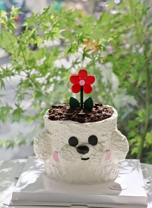 小狗狗盆栽花盆造型卡通蛋糕-低糖处理无添加 商品图1