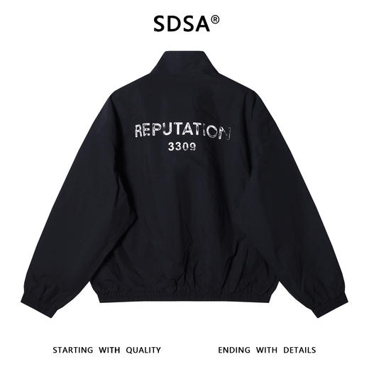 J8006SDSA秋冬新款痞帅男装美式撞色印花字母拉链立领夹克时尚简约外套 商品图5