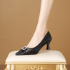 【预售5天】丝绸真皮优雅尖头浅口单鞋女细跟新款时尚时装高跟鞋女鞋HY&H3355 商品缩略图2