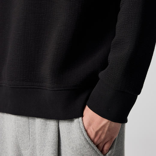 墨麦客男装加绒圆领男士卫衣500g字母印花卫衣男55733 商品图3