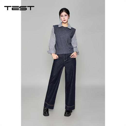 秋上新简约百搭针织拼接针织衫1253139 商品图3