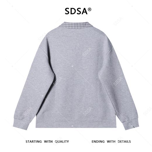 9570SDSA男士秋冬新款痞帅男装韩版撞色拼接翻领卫衣简约百搭气质上衣 商品图5