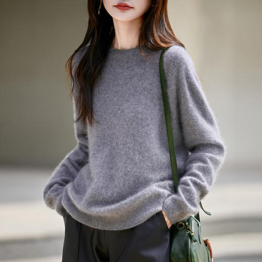馥迦慵懒软糯拉绒拉毛无缝羊毛衫 商品图8