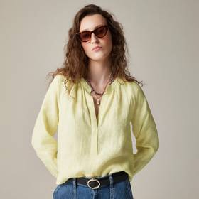 3折！Jcrew 超值亚麻长袖上衣 多色只要￥280直邮到手