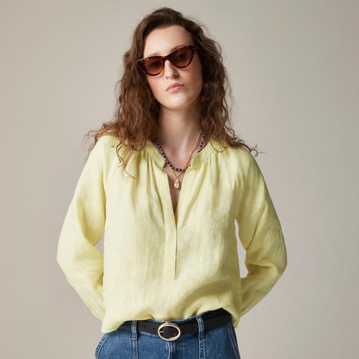 3折！Jcrew 超值亚麻长袖上衣 多色只要￥280直邮到手 商品图0